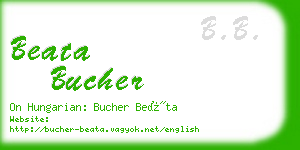 beata bucher business card